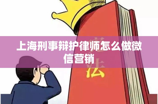 上海刑事辩护律师怎么做微信营销
