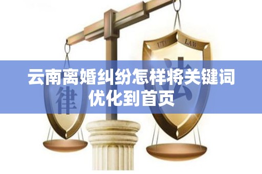 云南离婚纠纷怎样将关键词优化到首页