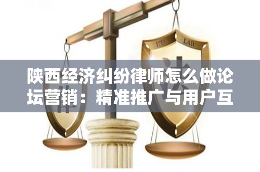 陕西经济纠纷律师怎么做论坛营销：精准推广与用户互动